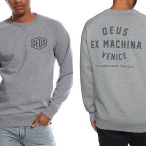 NWT Deus Ex Machina Venice Crewneck Sweatshirt - Grey